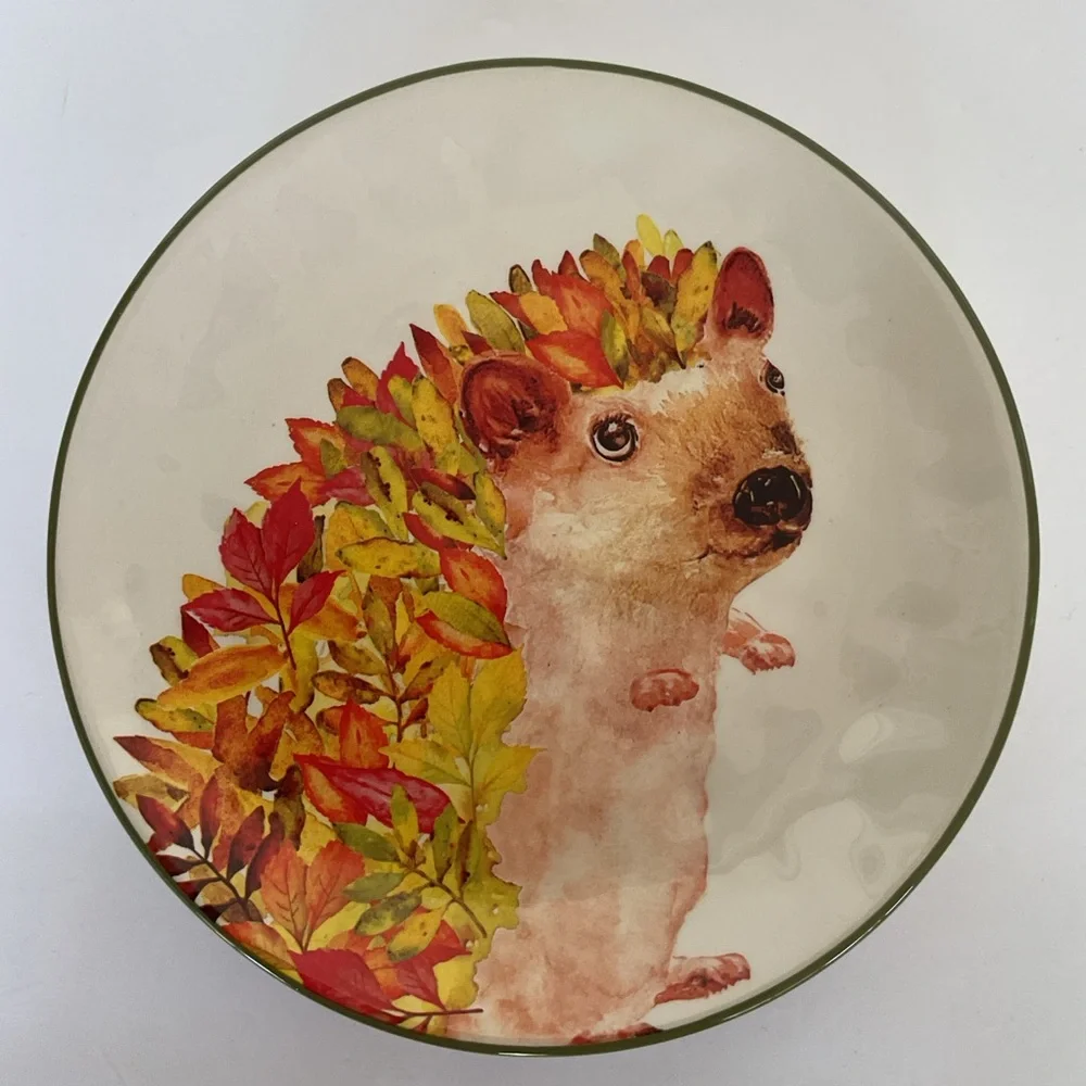 Pier 1 Harvest Garden Critters Salad Plates set of four NWT